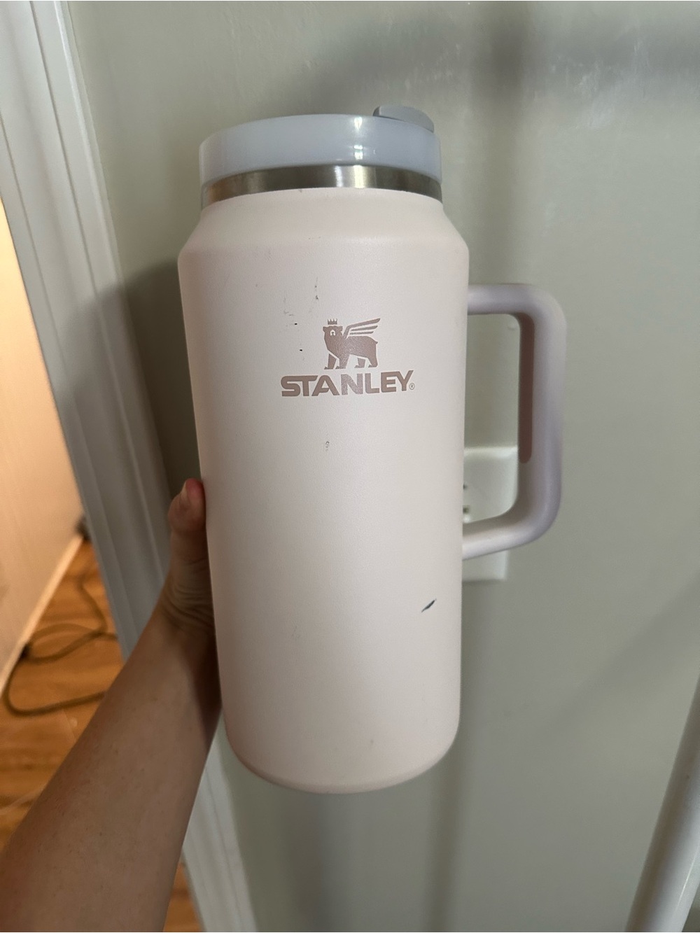 Stanley light pink 64oz water tumbler